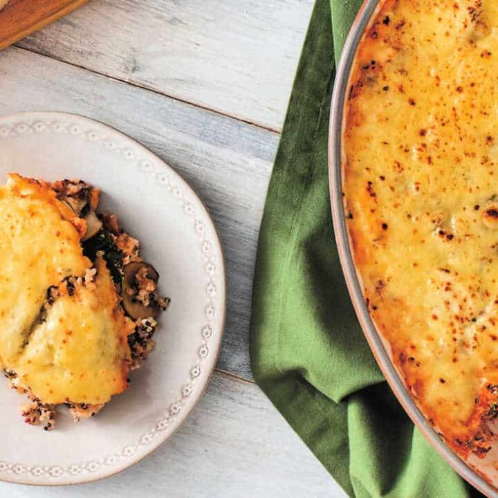 mushroom spinach lasagna