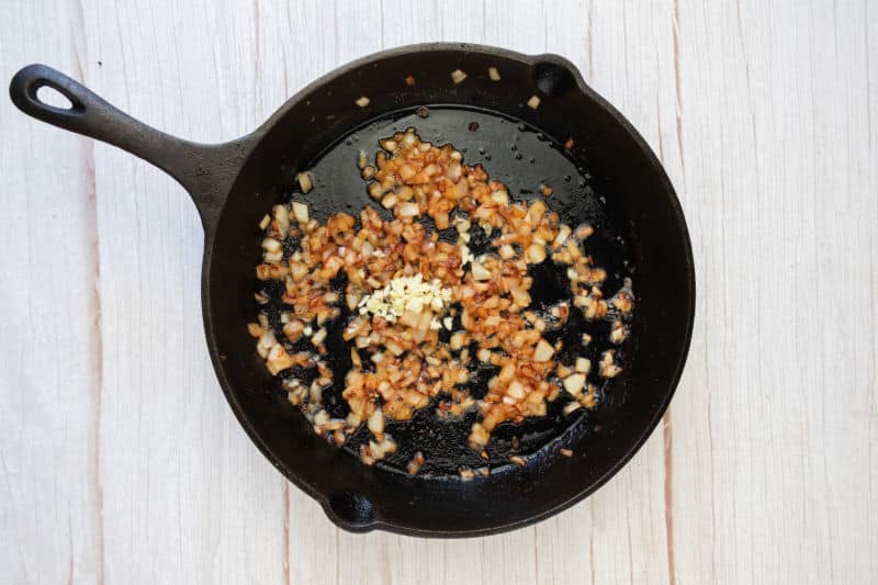 cooking garlic and onion