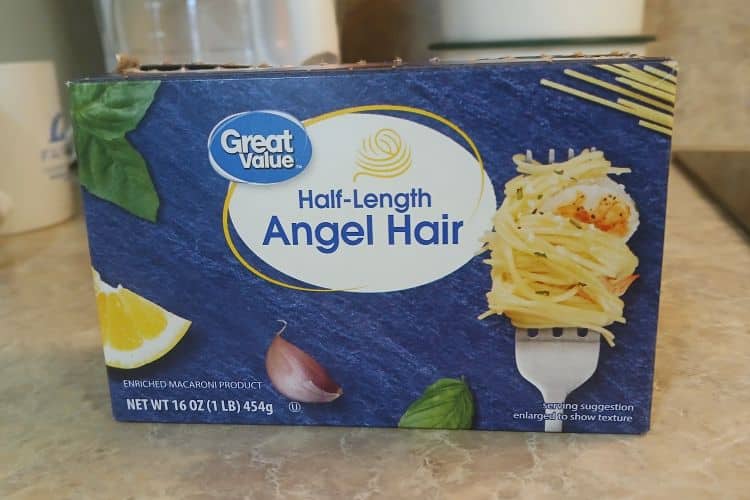 half length Angel Hair Pasta