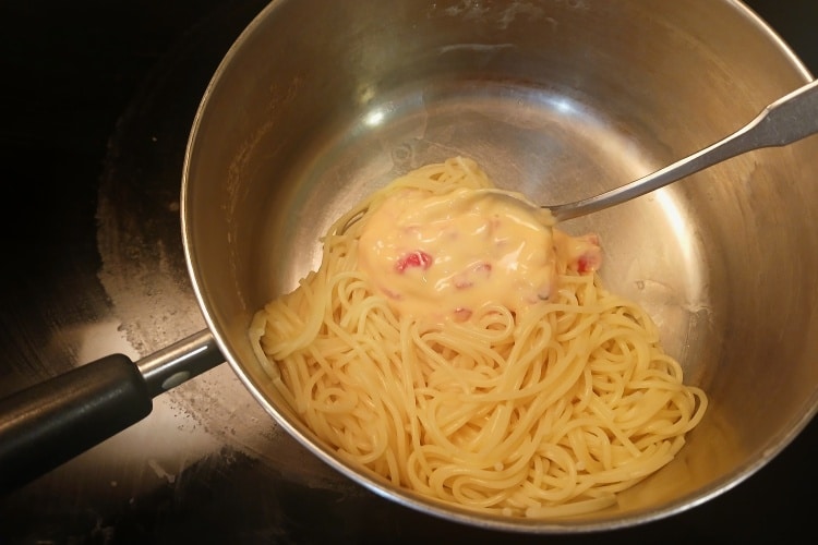 spaghetti with cheese is a comfort food dish