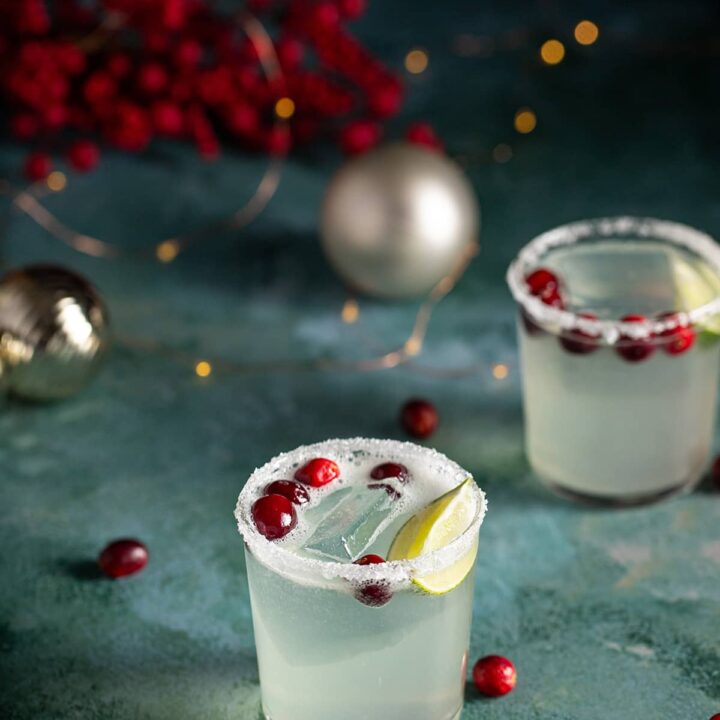white Christmas margaritas