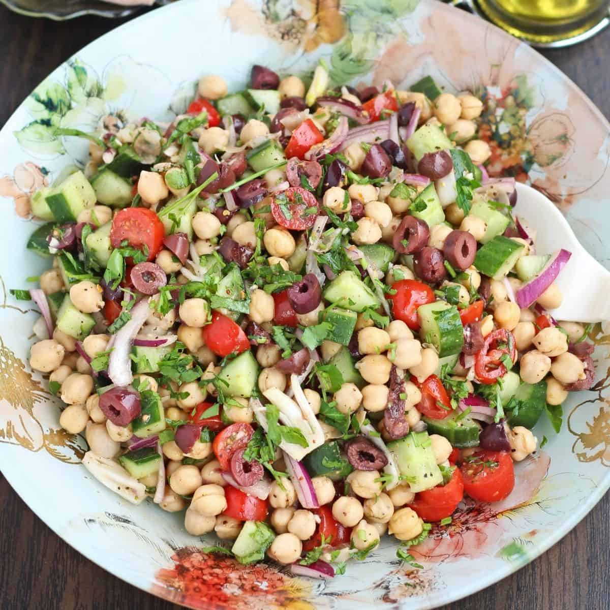 Mediterranean chickpea salad