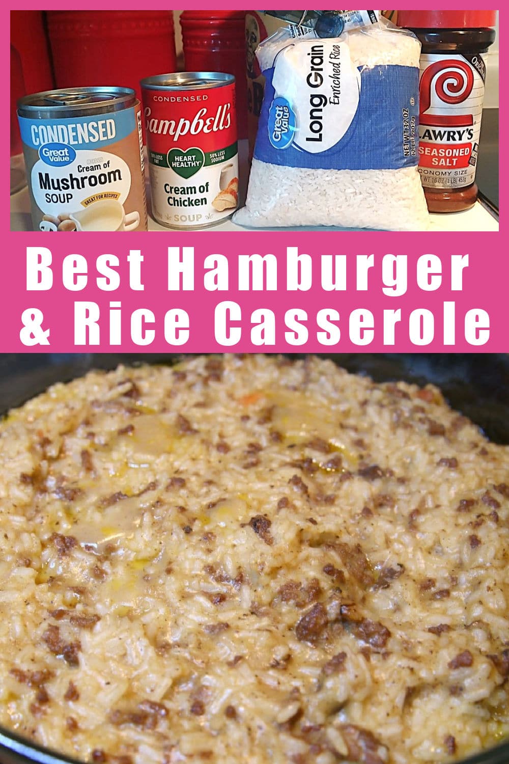 Our family loves this hamburger and rice casserole