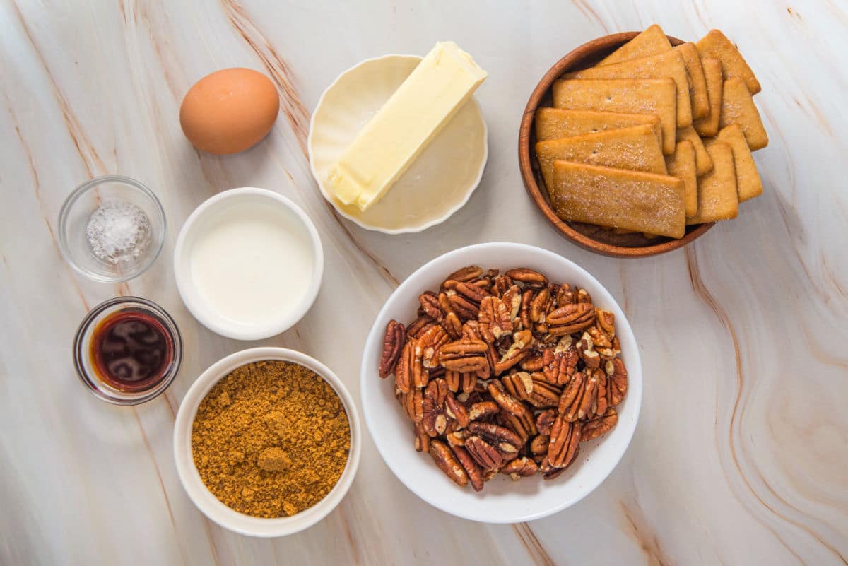 ingredients for pecan pie bark